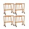 Cappelletto Allegra Premium Wood Print Rack - 4 Pack - Solid Beechwood Print Storage & Display Rack for Artwork, Canvases, and Portfolios – Adjustable, Foldable Artist Print Bin